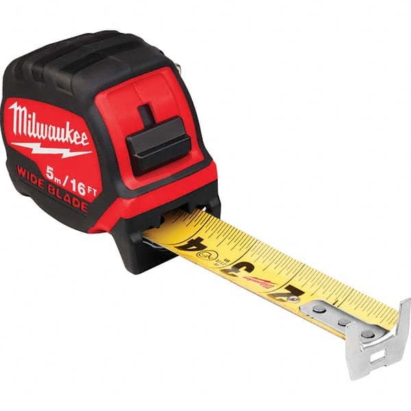 Milwaukee Tool - 16' x 1-5/16" Yellow/Black Blade Tape Measure - Exact Tooling