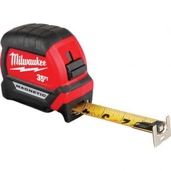 Milwaukee Tool - 35' x 1" Yellow/Black Blade Tape Measure - Exact Tooling