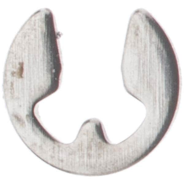 Rotor Clip - 2 to 2.5mm Shaft Diam, 1.5mm Groove Diam, Stainless Steel Metric External E Style Retaining Ring - Exact Tooling