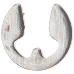 Rotor Clip - 2 to 2.5mm Shaft Diam, 1.5mm Groove Diam, Stainless Steel Metric External E Style Retaining Ring - Exact Tooling
