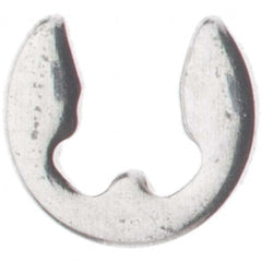 Rotor Clip - 2.5 to 3mm Shaft Diam, 1.9mm Groove Diam, Stainless Steel Metric External E Style Retaining Ring - Exact Tooling
