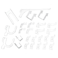Wall Control - Pegboard Hook Sets For Use With: Any Wall Control Broad & Industrial Pegboard Contents: (26) Assorted Slotted Pegboard Hooks & Brackets - Exact Tooling