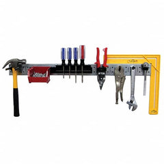 Wall Control - 32" Wide x 2-1/2" High Peg Board Kit - 2 Panels, Galvanized Steel, Galvanized/Black - Exact Tooling