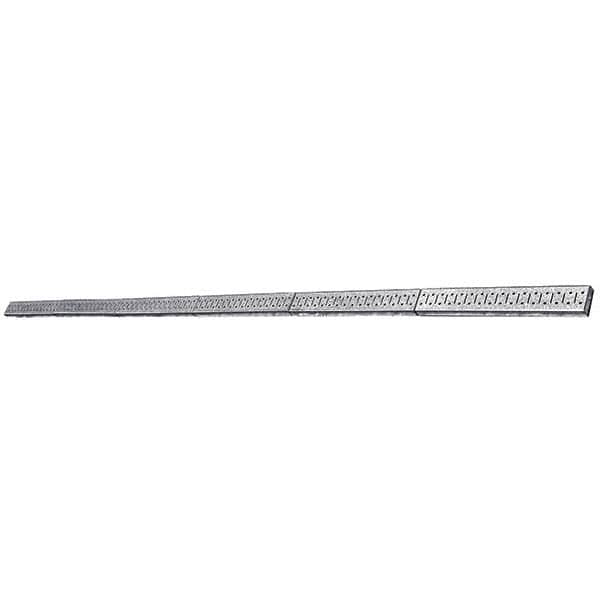 Wall Control - 96" Wide x 2-1/2" High Peg Board Strip - 6 Panels, Galvanized Steel, Metallic - Exact Tooling