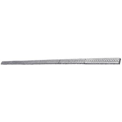 Wall Control - 96" Wide x 2-1/2" High Peg Board Strip - 6 Panels, Galvanized Steel, Metallic - Exact Tooling