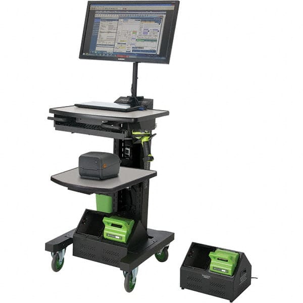 NewCastle Systems - 200 Lb Capacity, 2 Shelf Mobile Powered Cart - 24" Wide x 26" Deep x 43" High, Steel - Exact Tooling