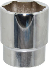 Proto - 1-3/8", 1/2" Drive, Standard Hand Socket - 6 Points, 2-1/8" OAL, Chrome Finish - Exact Tooling