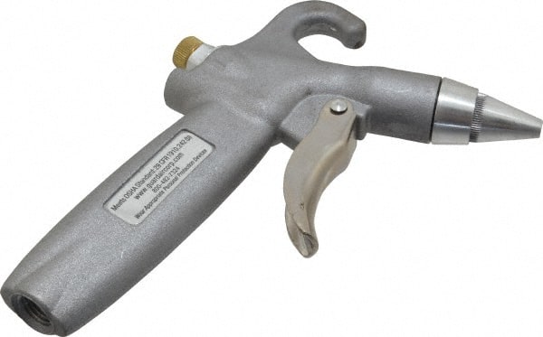 Guardair - 120 Max psi Whisper Jet Pistol Grip Blow Gun - 1/4 NPT Inlet, Aluminum - Exact Tooling