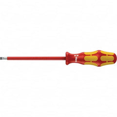 Wera - Insulated Slotted Screwdriver - 200mm Blade Length, Ergonomic Handle - Exact Tooling