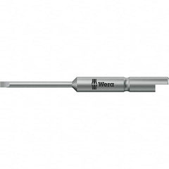 Wera - Slotted Screwdriver Bits Reversible: Reversible Blade Width (mm): 2.50 - Exact Tooling