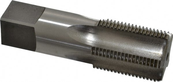 Reiff & Nestor - 3/4-14" BSPP, 5 Flutes, Bottoming Chamfer, Bright Finish, High Speed Steel British Standard Pipe Tap - 0.9063" Shank Diam, 0.679" Square Size, 1-3/8" Thread Length, 3-1/4" Overall Length, Series 122P - Exact Tooling