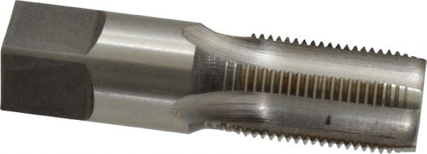 Reiff & Nestor - 3/8-19" BSPP, 4 Flutes, Plug Chamfer, Bright Finish, High Speed Steel British Standard Pipe Tap - 0.7" Shank Diam, 0.531" Square Size, 1-1/16" Thread Length, 2-9/16" Overall Length, Series 122P - Exact Tooling