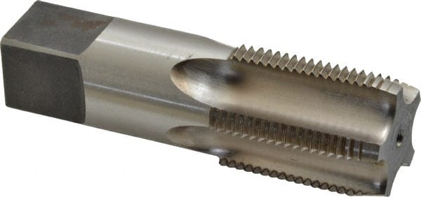 Reiff & Nestor - 3/4-14 NPSF Thread, 5 Flute Standard Pipe Tap - 3-1/4" OAL, 1-3/8" Thread Length, 29/32" Shank Diam, Bright Finish, High Speed Steel - Exact Tooling