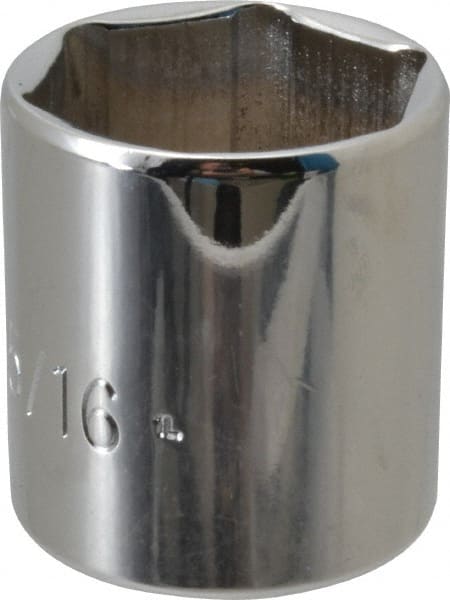 Proto - 1-5/16", 1/2" Drive, Standard Hand Socket - 6 Points, 2-1/8" OAL, Chrome Finish - Exact Tooling