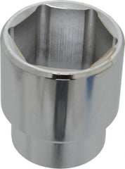 Proto - 1-1/2", 1/2" Drive, Standard Hand Socket - 6 Points, 2-1/4" OAL, Chrome Finish - Exact Tooling