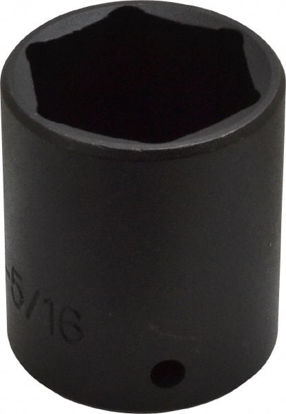 Proto - 1/2" Drive 1-5/16" Standard Impact Socket - 6 Points, 2" OAL - Exact Tooling