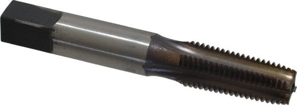 Reiff & Nestor - 1/16-27 NPT Thread, 4 Flute Standard Pipe Tap - 2-1/8" OAL, 11/16" Thread Length, 5/16" Shank Diam, Blue Diamond Finish, High Speed Steel - Exact Tooling