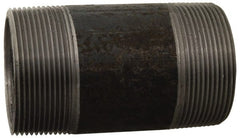 Made in USA - Schedule 80, 1-1/4" Diam x 60" Long Black Pipe Nipple - Threaded - Exact Tooling