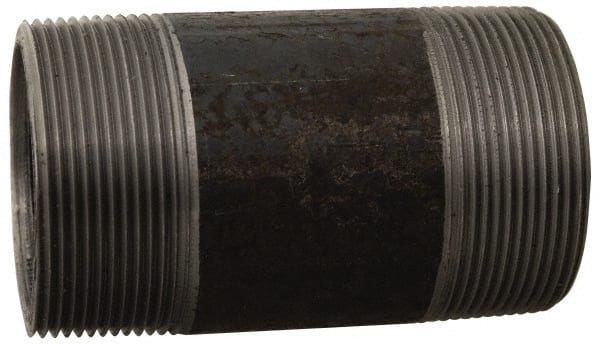 Value Collection - Schedule 80, 1/4" Diam x 72" Long Black Pipe Nipple - Threaded - Exact Tooling