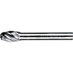 PFERD - SE-3, 3/8" Cut Diam, 1/4" Shank Diam, Carbide Aluma Cut Oval Burr - Exact Tooling