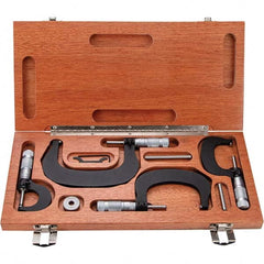 TESA Brown & Sharpe - Mechanical Outside Micrometer Sets Minimum Measurement (Inch): 0 Minimum Measurement (Decimal Inch): 0 - Exact Tooling
