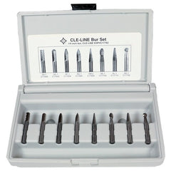 8 Piece Solid Carbide Bur Set - Includes: SA–1, SC–1, SF–1, SG–1, SM–2, SE–1, SL–1, SD–1 - Exact Tooling