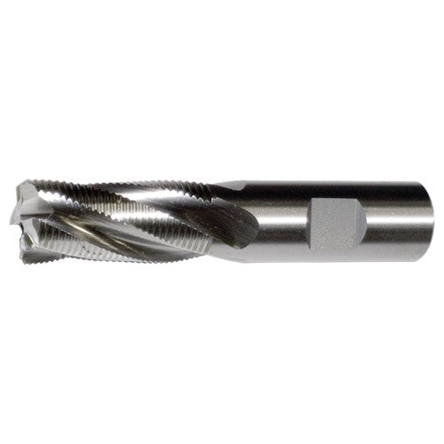 ‎3/8″ × 3/8″ × 1-1/2″ × 3-1/4″ RHS / RHC HSS-E (PM) Powder Metal Fine Profile Roughing End Mill - MF SE CC - Bright - Exact Tooling