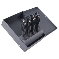 ‎9/16-1 RHS / RHC HSS 118 Degree Radial Point Silver and Deming Reduced Shank Drill Set - Steam Oxide - Exact Tooling