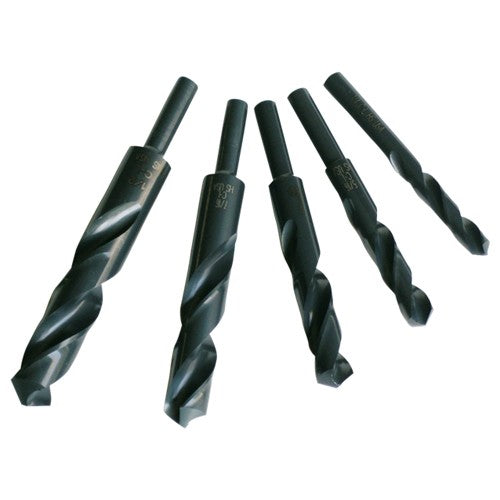 ‎1/4-1/2 RHS / RHC HSS 118 Degree Radial Point 1/4″ Reduced Shank Silver & Deming Drill Set - Steam Oxide - Exact Tooling
