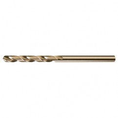 #10 RHS / RHC HSS-CO 8% (M42) 135 Degree Split Point NAS907 Type J Cobalt Heavy Duty 6″ Extended Length Drill - Straw / Gold Oxide - Exact Tooling