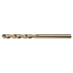 #10 RHS / RHC HSS-CO 8% (M42) 135 Degree Split Point NAS907 Type J Cobalt Heavy Duty 6″ Extended Length Drill - Straw / Gold Oxide - Exact Tooling