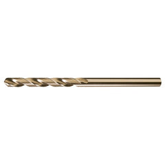 7/32 RHS / RHC HSS-CO 8% (M42) 135 Degree Split Point NAS907 Type J Cobalt Heavy Duty 6″ Extended Length Drill - Straw / Gold Oxide - Exact Tooling