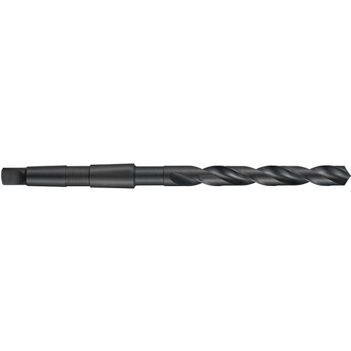 15/64″ HSS 118 Degree Thin Point Taper Shank Drill 4xD DIN 345-Black Oxide - Exact Tooling