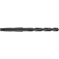 15/64″ HSS 118 Degree Thin Point Taper Shank Drill 4xD DIN 345-Black Oxide - Exact Tooling