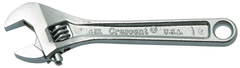 1/2" Opening - 4" OAL - Adjustable Wrench Chrome - Exact Tooling