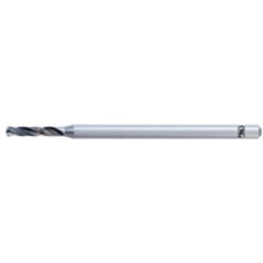 0.9 mm Dia. × 3 mm Shank × 5.4 mm Flute Length × 50 mm OAL, 2xD, IchAda, 2 Flute, No, Solid Carbide Drill - Exact Tooling