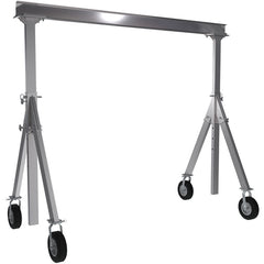 Aluminum Gantry Crane W/Pnu Caster 8 × 10 - Exact Tooling