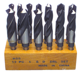 13 Pc. HSS Reduced Shank Drill Set - Exact Tooling