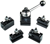 5 Pc Miniature Ultra Precision Toolpost Starter Set - Includes: Ultra Precision Tool Post with Blank "T" Bolt; 1 pc - MXA-1; 1 Pc MXA-2; 1 Pc MXA-4; 1 Pc MXA-7 - Exact Tooling
