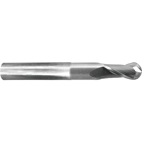 ‎3/16″ Dia. × 3/16″ Shank × 2-5/8″ DOC × 4 OAL, Carbide 2 Flute, Ballnose End Mill