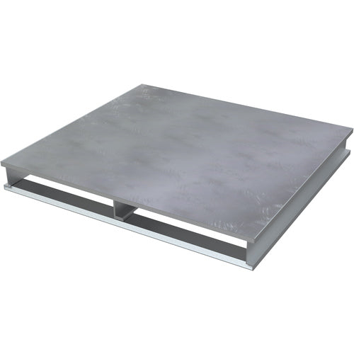 Heavy Duty Aluminum Half Pallet Solid Top 24 × 24 - Exact Tooling