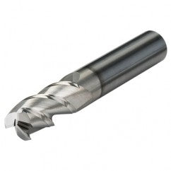 3/8 Dia. x 2-1/2 Overall Length 5-Flute .020 C/R Solid Carbide SE End Mill-Round Shank-Center Cut-Uncoated - Exact Tooling