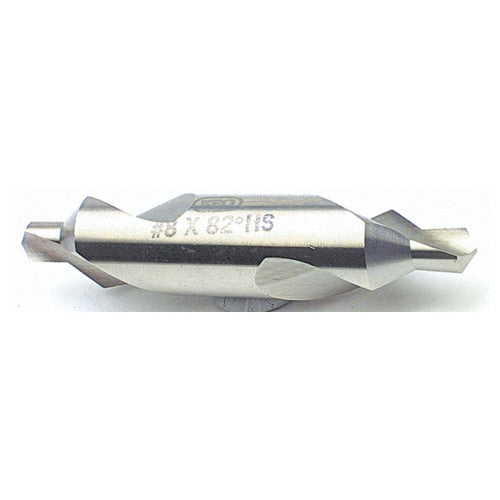 #3 × 2″ OAL 82 Degree HSS Plain Combined Drill and Countersink Uncoated - Exact Tooling