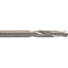 #43 Dia. × 0.089″ Shank × 1″ Flute Length × 2″ OAL, 5XD, 118°, Uncoated, 2 Flute, External Coolant, Round Solid Carbide Drill - Exact Tooling