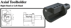 VDI Axial Toolholder (Left-Hand) - Part #: CNC86 35.5025L - Exact Tooling