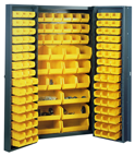 38 x 24 x 72'' (132 Bins Included) - Bin Storage Cabinet - Exact Tooling