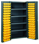38 x 24 x 72'' (96 Bins Included) - Bin Storage Cabinet - Exact Tooling