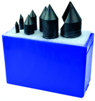 7 Pc. 82°-1/4; 3/8; 1/2; 5/8; 3/4; 1 HSS Uniflute Countersink Set - Exact Tooling