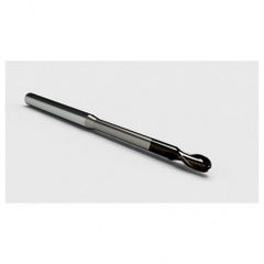 1mm - 5mm Shank - 1.5mm LOC - 38mm OAL 2 FL Ball Nose Carbide End Mill with 9mm Reach-Nano Coated - Exact Tooling