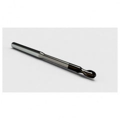 5mm Dia. - 6mm LOC - 57mm OAL 2 FL Ball Nose Carbide End Mill with 15mm Dia. Reach-Nano Coated - Exact Tooling